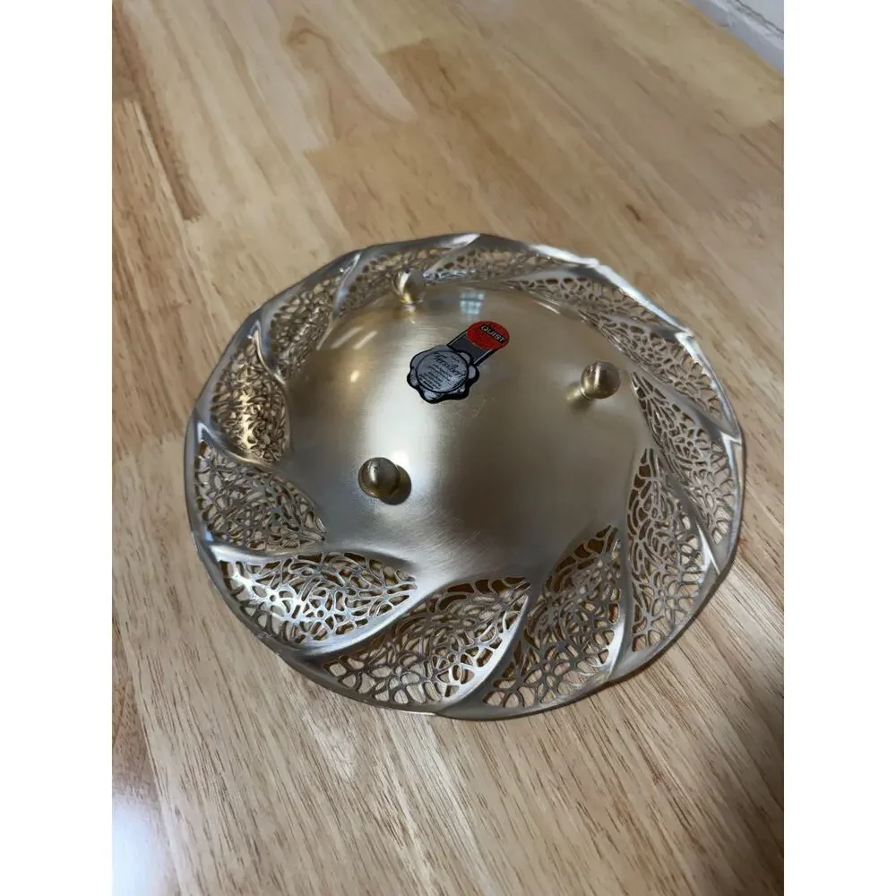 Vintage Quist Versilbert Silverplated Pierced Serving Bowl West Germany 8.5